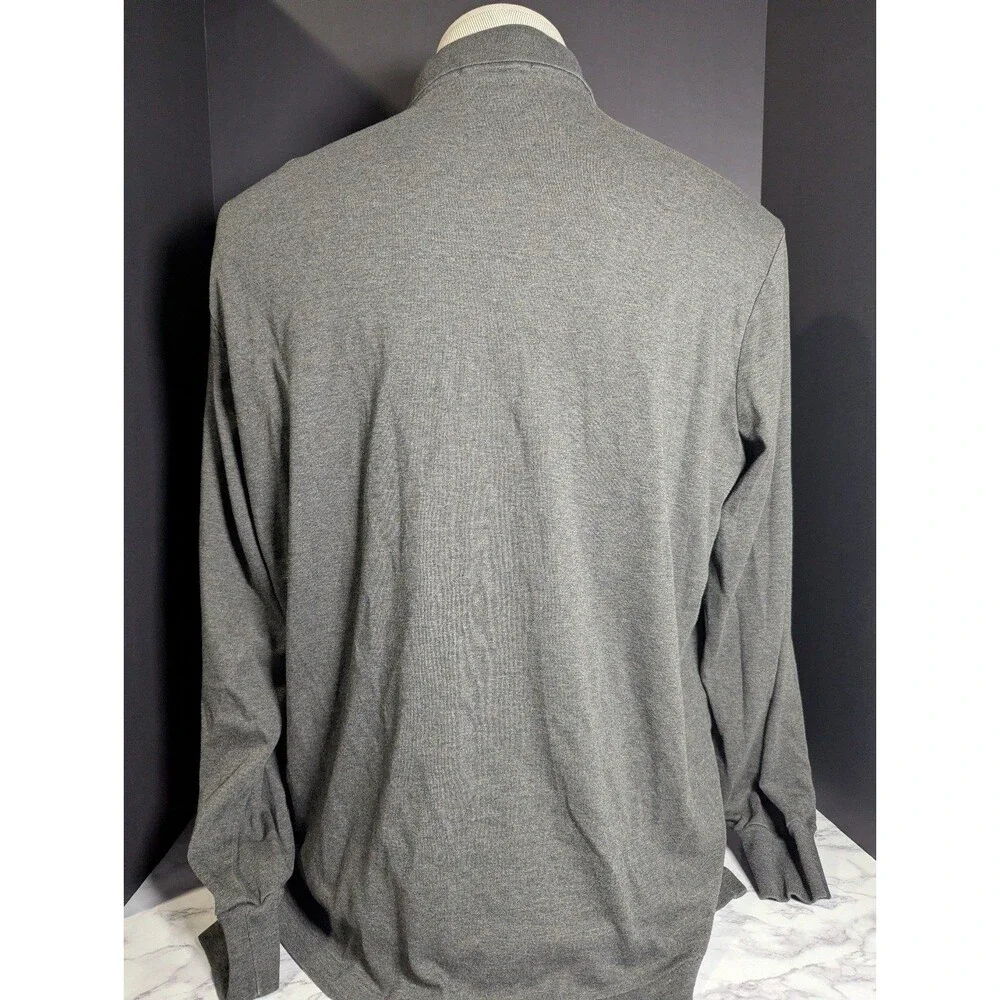 Men Polo Ralph Lauren Classic Fit Size Large Charcoal Grey Long Sleeve